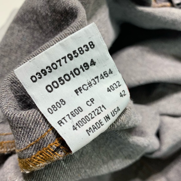 Levi’s 501 Vintage 80’s 90’s USA Made Light Black Jeans Mens Size 40 x 31 Loose - Picture 7 of 9